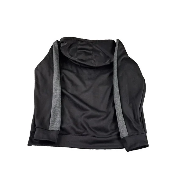 Adidas ClimaWarm Men’s Full Zip Hoodie Jacket Size Large Black Gray Fleece - Picture 6 of 13